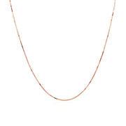 Bids.com 14k Rose Gold Classic Box Chain 0.6mm Necklaces White Smoke 16 / Rose Gold,17 / Rose Gold,18 / Rose Gold,20 / Rose Gold,24 / Rose Gold