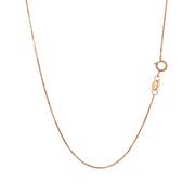 Bids.com 14k Rose Gold Classic Box Chain 0.6mm Necklaces White Smoke 16 / Rose Gold,17 / Rose Gold,18 / Rose Gold,20 / Rose Gold,24 / Rose Gold