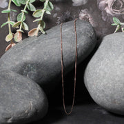 Bids.com 14k Rose Gold Classic Box Chain 0.6mm Necklaces Black 16 / Rose Gold,17 / Rose Gold,18 / Rose Gold,20 / Rose Gold,24 / Rose Gold