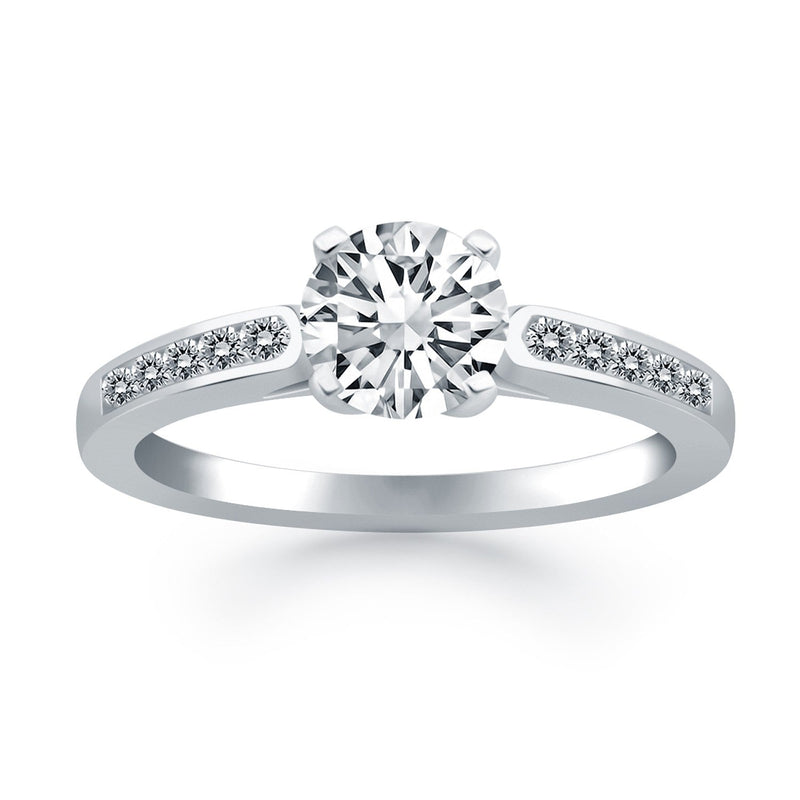 Bids.com 14k White Gold Diamond Channel Cathedral Engagement Ring Rings White Smoke 4 / White Gold,4.5 / White Gold,5 / White Gold,5.5 / White Gold,6 / White Gold,6.5 / White Gold,7 / White Gold,7.5 / White Gold,8 / White Gold,8.5 / White Gold,9 / White Gold