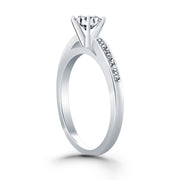 Bids.com 14k White Gold Diamond Channel Cathedral Engagement Ring Rings White Smoke 4 / White Gold,4.5 / White Gold,5 / White Gold,5.5 / White Gold,6 / White Gold,6.5 / White Gold,7 / White Gold,7.5 / White Gold,8 / White Gold,8.5 / White Gold,9 / White Gold