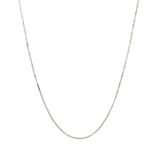 Bids.com 14k White Gold Classic Box Chain 0.45mm Necklaces White Smoke 16 / White Gold,18 / White Gold,20 / White Gold