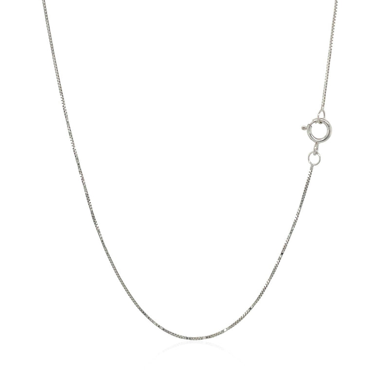 Bids.com 14k White Gold Classic Box Chain 0.45mm Necklaces White Smoke 16 / White Gold,18 / White Gold,20 / White Gold