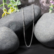 Bids.com 14k White Gold Classic Box Chain 1.4mm Necklaces Black 16 / White Gold,18 / White Gold,20 / White Gold,22 / White Gold,24 / White Gold,30 / White Gold