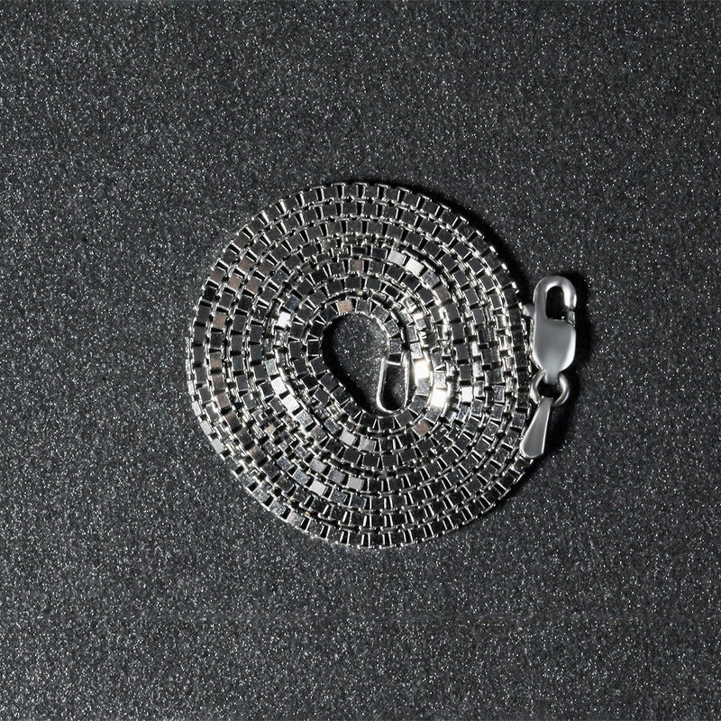 Bids.com 14k White Gold Classic Box Chain 1.4mm Necklaces Dark Slate Gray 16 / White Gold,18 / White Gold,20 / White Gold,22 / White Gold,24 / White Gold,30 / White Gold
