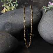 Bids.com 2.1mm 14k Yellow Gold Singapore Chain Necklaces Black 16 / Yellow Gold,18 / Yellow Gold,20 / Yellow Gold,24 / Yellow Gold