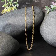 Bids.com 2.1mm 14k Yellow Gold Singapore Chain Necklaces Black 16 / Yellow Gold,18 / Yellow Gold,20 / Yellow Gold,24 / Yellow Gold