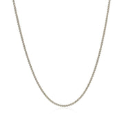 Bids.com 18k White Gold Round Wheat Chain 1.4mm Necklaces White Smoke 16 / White Gold,18 / White Gold,One / White Gold