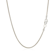 Bids.com 18k White Gold Round Wheat Chain 1.4mm Necklaces White Smoke 16 / White Gold,18 / White Gold,One / White Gold