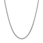 Bids.com 2.1mm 14k White Gold Round Wheat Chain Necklaces White Smoke 16 / White Gold,18 / White Gold,20 / White Gold,22 / White Gold,24 / White Gold,One / White Gold