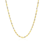 Bids.com 2.0mm 14k Two-Tone Gold Singapore Chain Necklaces White Smoke 16 / Two-Tone Gold,18 / Two-Tone Gold,20 / Two-Tone Gold