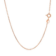 Bids.com 14k Rose Gold Diamond Cut Cable Link Chain 1.1mm Necklaces White Smoke 16 / Rose Gold,17 / Rose Gold,18 / Rose Gold,20 / Rose Gold