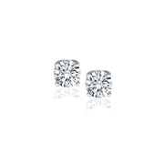 Bids.com 14k White Gold Diamond Four Prong Stud Earrings (1/2 cttw) Earrings White Smoke White Gold