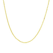 Bids.com 14k Yellow Gold Adjustable Cable Chain 0.9mm Necklaces White Smoke 22 / Yellow Gold,30 / Yellow Gold