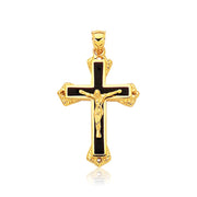 Bids.com 14k Yellow Gold Black Onyx Cross Pendant Pendants White Smoke Yellow Gold