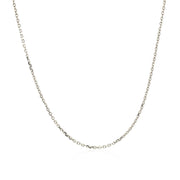 Bids.com 14k White Gold Diamond Cut Cable Link Chain 1.1mm Necklaces White Smoke 16 / White Gold,17 / White Gold,18 / White Gold,20 / White Gold,24 / White Gold