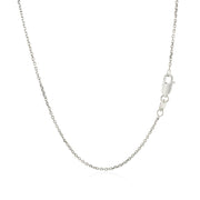 Bids.com 14k White Gold Diamond Cut Cable Link Chain 1.1mm Necklaces White Smoke 16 / White Gold,17 / White Gold,18 / White Gold,20 / White Gold,24 / White Gold