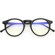 zeroUV Retro P3 Shaped Clear Lens Blue Light Blocking Glasses D158 Glasses White Smoke Black / Clear