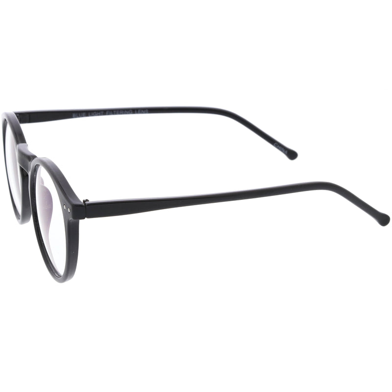 zeroUV Retro P3 Shaped Clear Lens Blue Light Blocking Glasses D158 Glasses White Smoke Black / Clear,Clear / Clear,Tortoise / Clear,Clear Tortoise / Clear