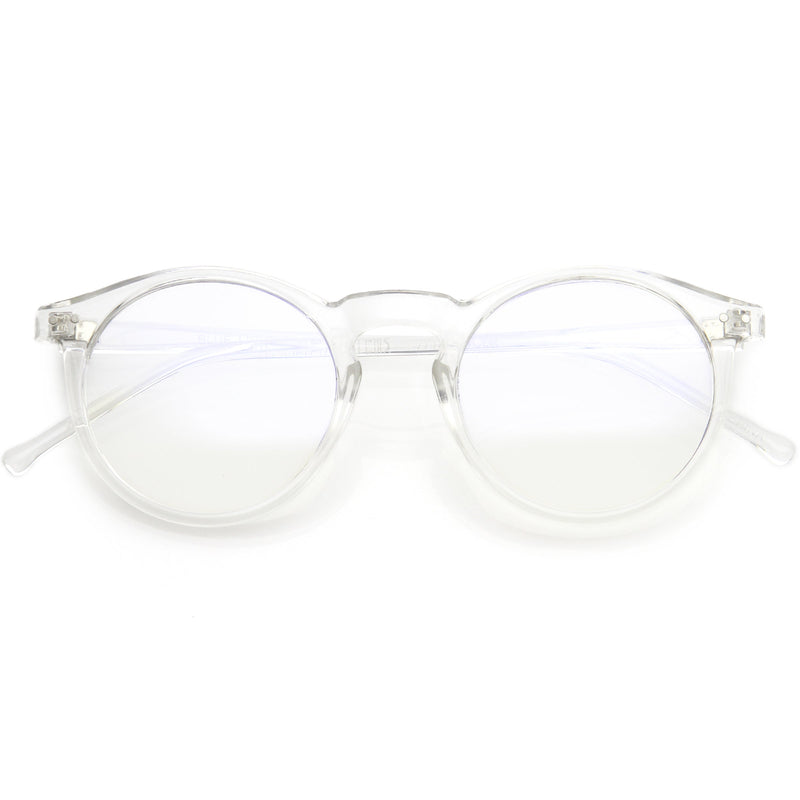 zeroUV Retro P3 Shaped Clear Lens Blue Light Blocking Glasses D158 Glasses White Smoke Clear / Clear
