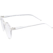 zeroUV Retro P3 Shaped Clear Lens Blue Light Blocking Glasses D158 Glasses White Smoke Black / Clear,Clear / Clear,Tortoise / Clear,Clear Tortoise / Clear