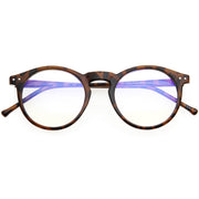 zeroUV Retro P3 Shaped Clear Lens Blue Light Blocking Glasses D158 Glasses White Smoke Tortoise / Clear