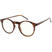 zeroUV Retro P3 Shaped Clear Lens Blue Light Blocking Glasses D158 Glasses White Smoke Black / Clear,Clear / Clear,Tortoise / Clear,Clear Tortoise / Clear