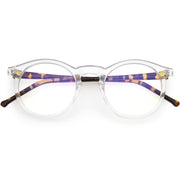 zeroUV Retro P3 Shaped Clear Lens Blue Light Blocking Glasses D158 Glasses White Smoke Black / Clear,Clear / Clear,Tortoise / Clear,Clear Tortoise / Clear