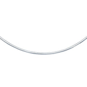 Bids.com 14k White Gold Chain in a Classic Omega (3 mm) Necklaces White Smoke 16 / White Gold,18 / White Gold,20 / White Gold