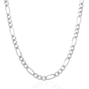 Bids.com 6.0mm 14k White Gold Solid Figaro Chain Necklaces White Smoke 20 / White Gold,22 / White Gold,24 / White Gold,One / White Gold
