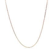 Bids.com Diamond Cut Cable Link Chain in 14k Rose Gold (0.8 mm) Necklaces White Smoke 16 / Rose Gold,18 / Rose Gold,20 / Rose Gold,One / Rose Gold