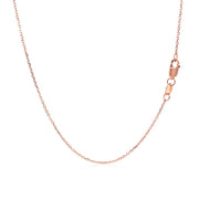 Bids.com Diamond Cut Cable Link Chain in 14k Rose Gold (0.8 mm) Necklaces White Smoke 16 / Rose Gold,18 / Rose Gold,20 / Rose Gold,One / Rose Gold