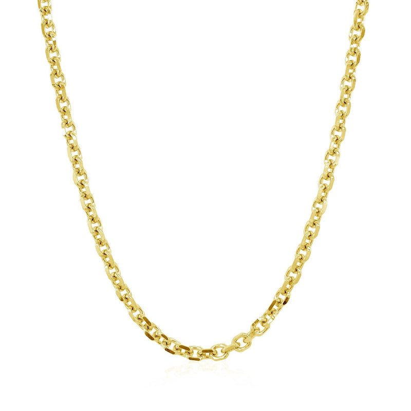 Bids.com 3.1mm 14k Yellow Gold Diamond Cut Cable Link Chain Necklaces White Smoke 18 / Yellow Gold,20 / Yellow Gold,22 / Yellow Gold,24 / Yellow Gold,One / Yellow Gold
