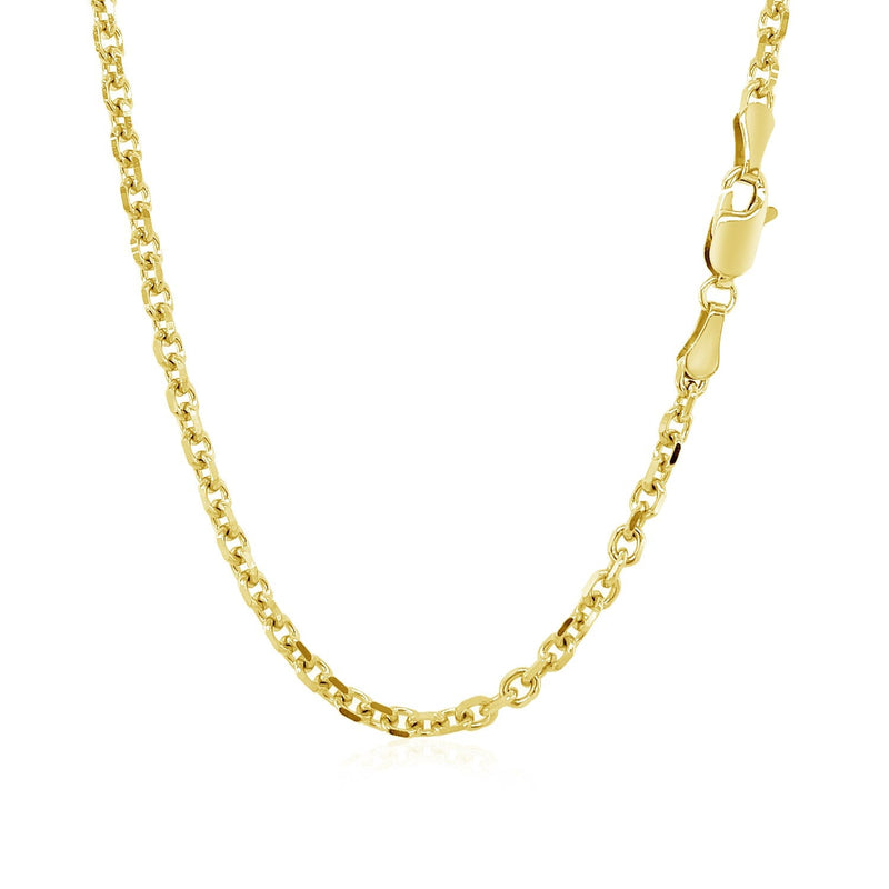 Bids.com 3.1mm 14k Yellow Gold Diamond Cut Cable Link Chain Necklaces White Smoke 18 / Yellow Gold,20 / Yellow Gold,22 / Yellow Gold,24 / Yellow Gold,One / Yellow Gold
