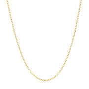 Bids.com 14k Yellow Gold Faceted Cable Link Chain 1.3mm Necklaces White Smoke 16 / Yellow Gold,18 / Yellow Gold,20 / Yellow Gold
