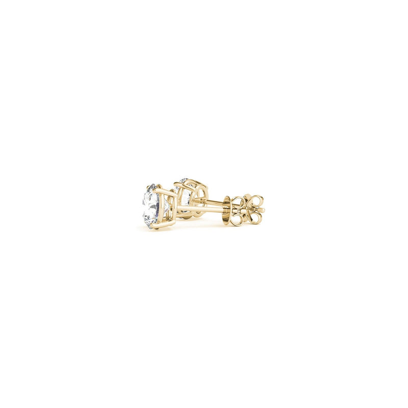 Bids.com 1 cttw Certified IGI Lab Grown Round Diamond Stud Earrings 14k Yellow Gold (G/VS2) Earrings White Smoke Yellow Gold