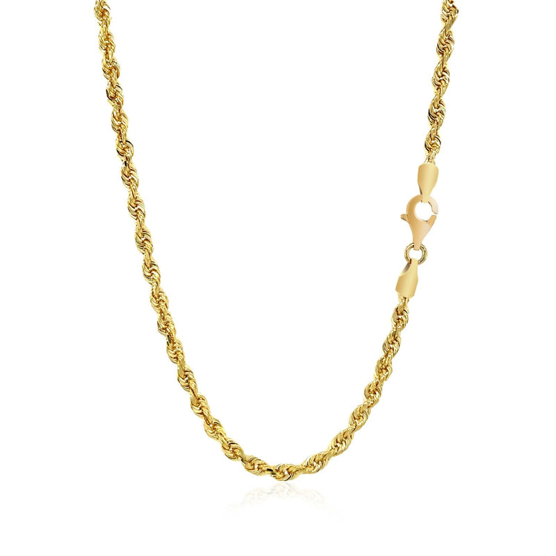 Bids.com 3.0mm 14k Yellow Gold Solid Diamond Cut Rope Chain Necklaces White Smoke 16 / Yellow Gold,18 / Yellow Gold,20 / Yellow Gold,22 / Yellow Gold,24 / Yellow Gold,30 / Yellow Gold,One / Yellow Gold