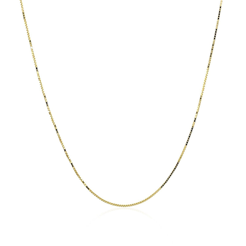 Bids.com 14k Yellow Gold Classic Box Chain 0.6mm Necklaces White Smoke 13 / Yellow Gold,16 / Yellow Gold,17 / Yellow Gold,18 / Yellow Gold,20 / Yellow Gold,24 / Yellow Gold