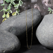 Bids.com 14k Yellow Gold Classic Box Chain 0.6mm Necklaces Black 13 / Yellow Gold,16 / Yellow Gold,17 / Yellow Gold,18 / Yellow Gold,20 / Yellow Gold,24 / Yellow Gold