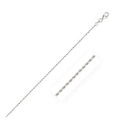 Bids.com 14k White Gold Solid Diamond Cut Rope Chain 1.5mm Necklaces White Smoke 16 / White Gold,18 / White Gold,20 / White Gold,22 / White Gold,24 / White Gold,30 / White Gold,One / White Gold