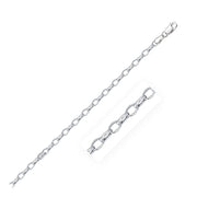Bids.com 3.2mm 14k White Gold Oval Rolo Chain Necklaces White Smoke 18 / White Gold,One / White Gold