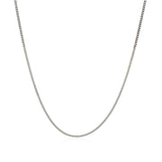Bids.com 14k White Gold Gourmette Chain 1.0mm Necklaces White Smoke 16 / White Gold,18 / White Gold,20 / White Gold,One / White Gold