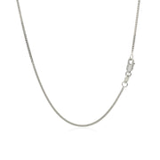Bids.com 14k White Gold Gourmette Chain 1.0mm Necklaces White Smoke 16 / White Gold,18 / White Gold,20 / White Gold,One / White Gold