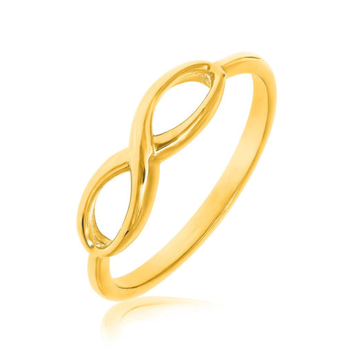 Bids.com 14k Yellow Gold Infinity Ring in High Polish Rings White Smoke 7 / Yellow Gold