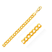 Bids.com 14k Yellow Gold Solid Curb Bracelet 10.0mm Bracelets White Smoke 8.5 / Yellow Gold