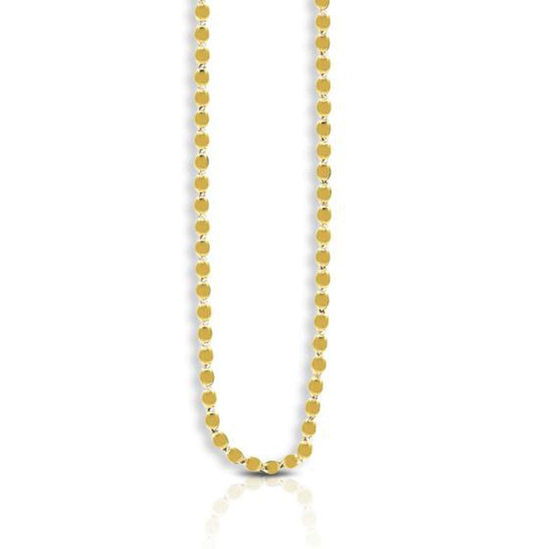 Bids.com 14k Yellow Gold Oval Mirror Chain (2.20 mm) Necklaces White Smoke 16 / Yellow Gold,18 / Yellow Gold,24 / Yellow Gold
