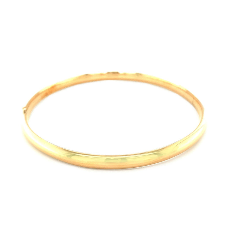 Bids.com Classic Bangle in 14k Yellow Gold (5.0mm) Bracelets White Smoke 7 / Yellow Gold,8 / Yellow Gold