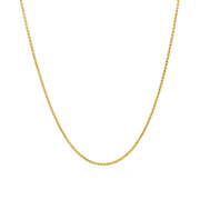 Bids.com 14k Yellow Gold Diamond Cut Round Wheat Chain 1.0mm Necklaces White Smoke 16 / Yellow Gold,18 / Yellow Gold,20 / Yellow Gold,One / Yellow Gold