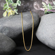 Bids.com 14k Yellow Gold Diamond Cut Round Wheat Chain 1.0mm Necklaces Black 16 / Yellow Gold,18 / Yellow Gold,20 / Yellow Gold,One / Yellow Gold