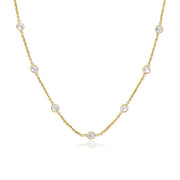 Bids.com 14k Yellow Gold CZ By the Yard Long Links Necklaces White Smoke 16 / Yellow Gold,18 / Yellow Gold,38 / Yellow Gold